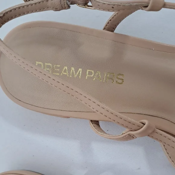 Dream Pairs Beige Pointed Slingback Flats - Picture 2 of 12